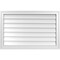 Ekena Millwork Vertical Surface Mount PVC Gable Vnt: Non-Functional, w/2"W x 1-1/2"H, Brickmould Frame, 34"W x 22"H GVPVE34X2202SN - alternate 1